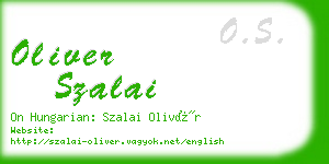 oliver szalai business card